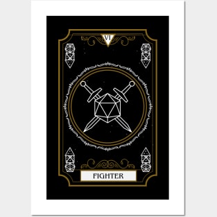 Fighter Dnd Tarot Card for Dungeons and Dragons Posters and Art